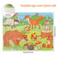 thumbnail image 3 of Rompecabezas para niños pequeños Rompecabezas de madera de dibujos animados Coloridos animales del zoológico Juguetes educativos de aprendizaje Regalo para niños pequeños Niños, Bosque zoológico Muyoka Hogar, 3 of 6