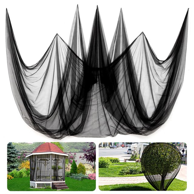 Malla mosquitera ANPHSIN negra de 3 x 4 m, 2 piezas, para jardín