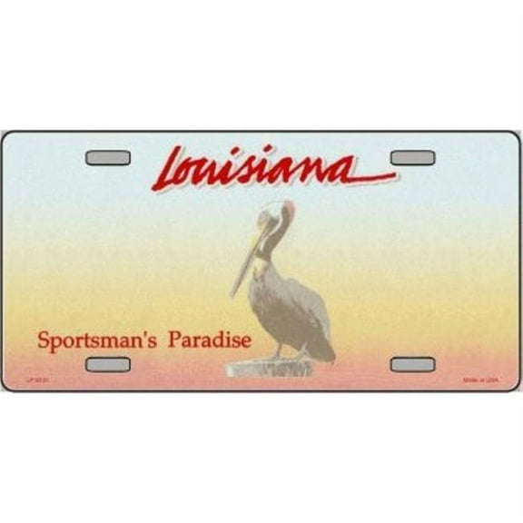 Louisiana State Background Metal License Plate