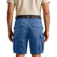 thumbnail image 6 of Cargo Shorts for Men Relaxed fit Elastic Waist Athletic Work Shorts Summer Lightweight Hiking Shorts Multi Pockets,L,#03 Dark Blue, 6 of 6