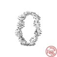thumbnail image 1 of Auténtico 100% Plata de Ley 925 corona corazón flor ala circonita transparente brillante CZ Pantaro anillos para mujer joyería aniversario, 1 of 5