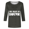 thumbnail image 4 of Ailaofu Women's Funny Graphic Shirts Crewneck Short Sleeve Letter Printed Casual Summer T-Shirts, 4 of 5