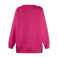 thumbnail image 7 of Going Out Tops for Women Fashion Solid T-shirt Long Sleeves Blouse Round Neck Casual Tops Pullover Sweat Casual Tops Trendy Blouses Cute Work Outfits Clothes, 7 of 7