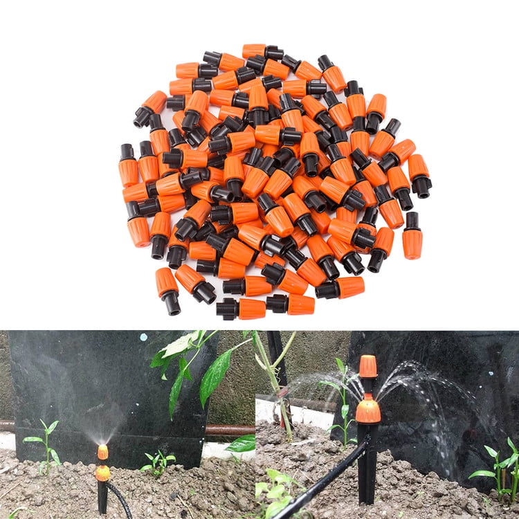 100pcs Garden Sprinkler Irrigation Adjustable Dripper Drip Singlehead