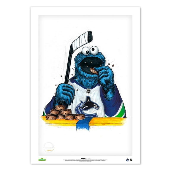Cookie Monster Vancouver Canucks 24" x 36" Sesame Street Limited Edition Fine Art Print