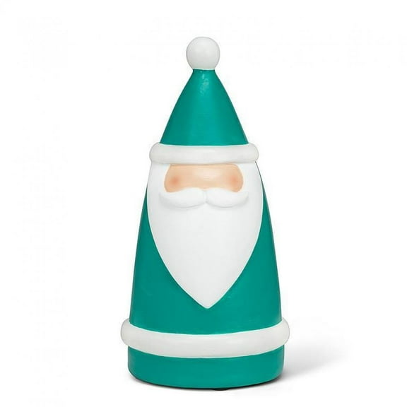 Cone Shaped Turquoise And White Santa Figurine