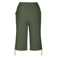 thumbnail image 5 of Casual Pants for Women Women's Summer Loose Breathable Cotton And Linen Quarter Pants With Back Pockets, 5 of 6