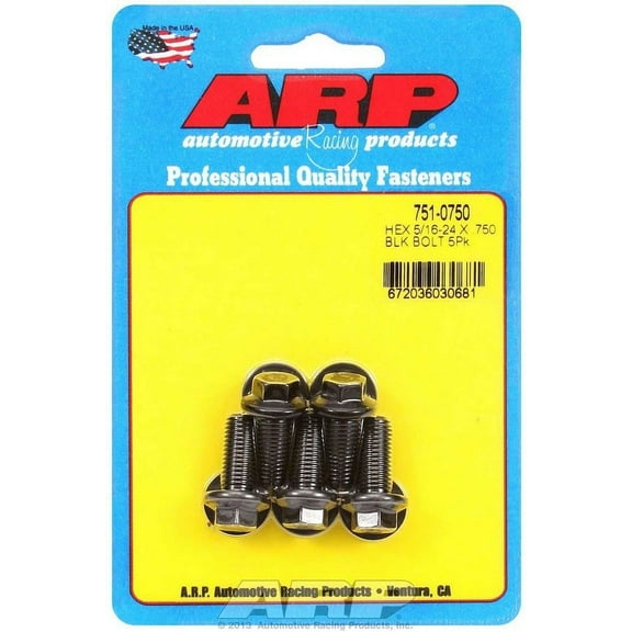 ARP 751-0750 0.31-24 x 0.75 in. 6-Point Chromoly Steel Bolt Kit - Pack of 5
