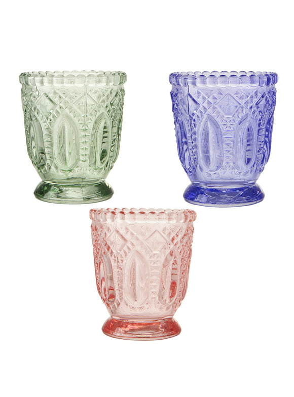 Darice Votive Glass Candle holder Assorted Colors