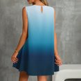 thumbnail image 6 of ClodeEU Women's Summer Pleated Round Neck Cute Swing Sleeveless Dress, Floral Print Tank Loose Sundress with Pocket Blue 01,Womens Plus M, 6 of 6