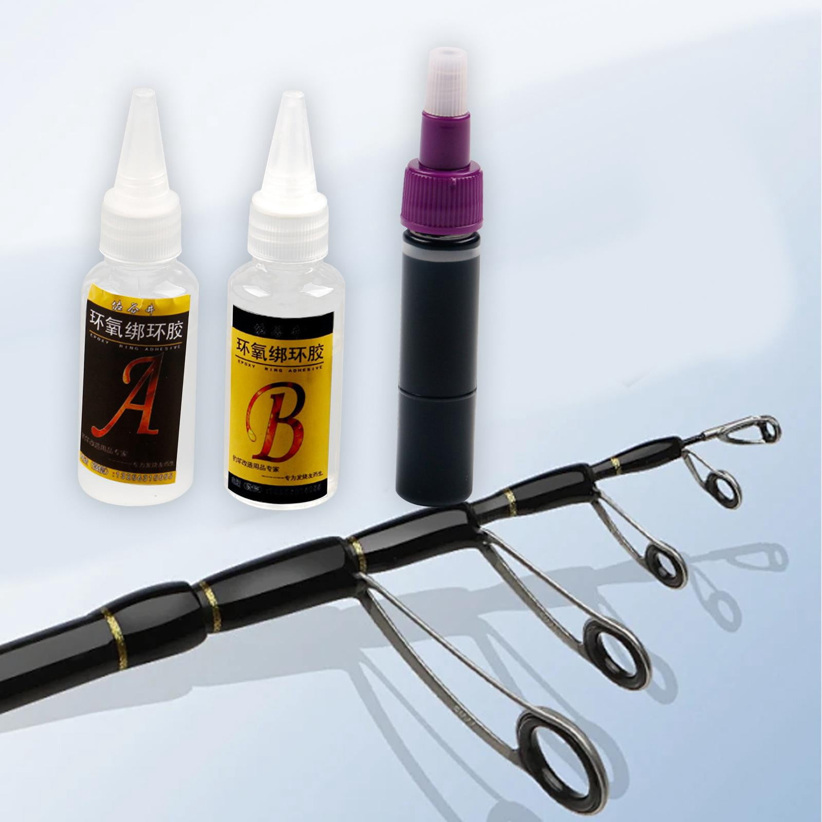 koolsoo Fishing, Rod, Epoxy Glue, Fishing Rod Glue, Restoration, Accessories, Easy to Use, Ab, Transparent Glue, Epoxy Resin, Ab Glue 100ml and Black Pulp