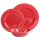 thumbnail image 2 of Juego de vajilla Gibson Home Mauna de plástico melamínico, 12 piezas, rojo, 2 of 6