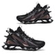 thumbnail image 1 of Zapatos para correr negros para hombre, tenis deportivos antideslizantes, zapatillas tipo cuchilla para caminar, Hip Hop, 1 of 6
