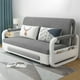 thumbnail image 4 of Sofá cama plegable moderno con tapicería de tela, muebles de apartamento, marco de Metal extensible para sala de estar, comedor, uso en Hotel, 4 of 4