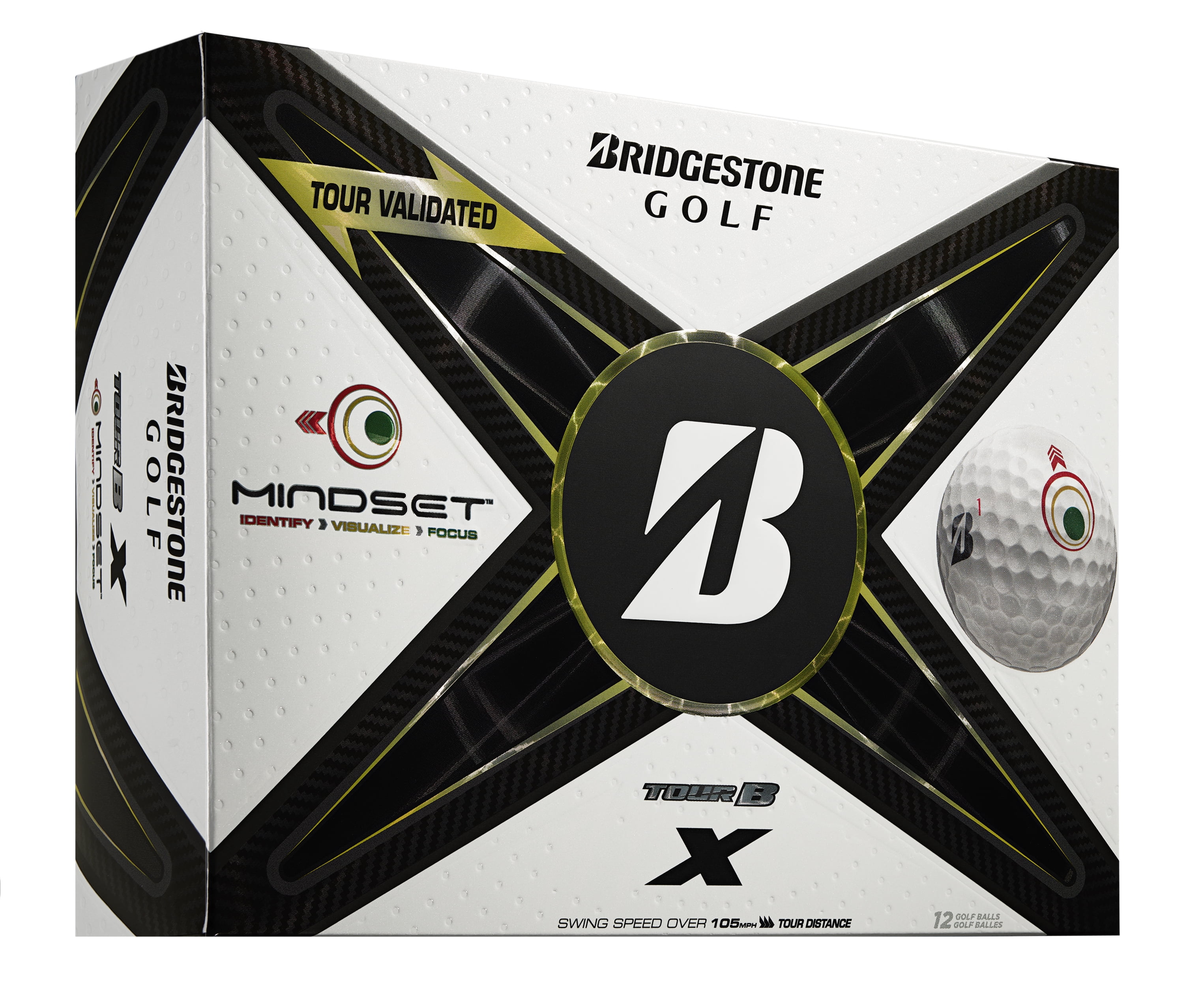 Bridgestone Tour B X MindSet 24 1 Dozen Golf Balls New