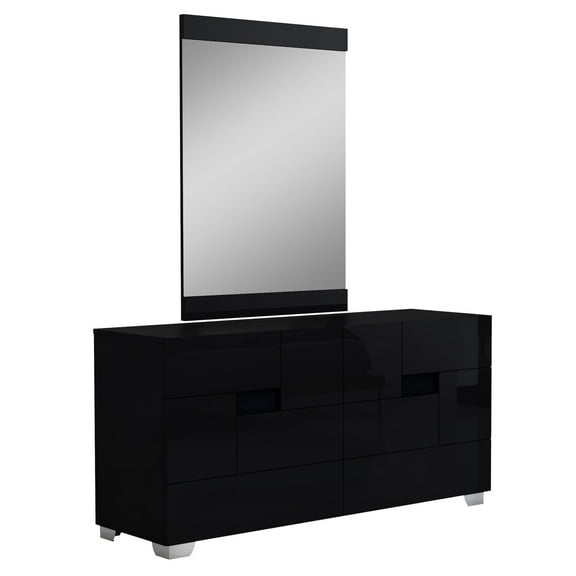30" Superb Black High Gloss Dresser
