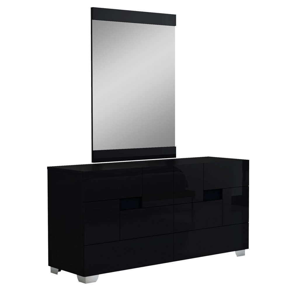 30" Superb Black High Gloss Dresser'
