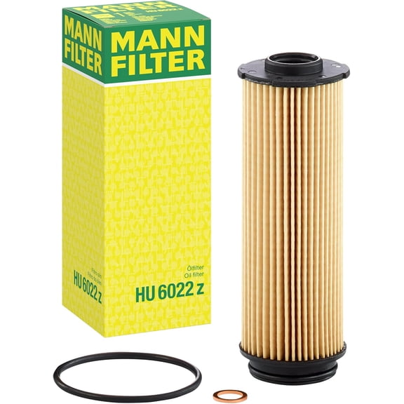 MANN-FILTER HU 6022 Z - Oil Filter with Oil Drain Plug Gasket for BMW 540i, 740i, 745e, 840, Z4