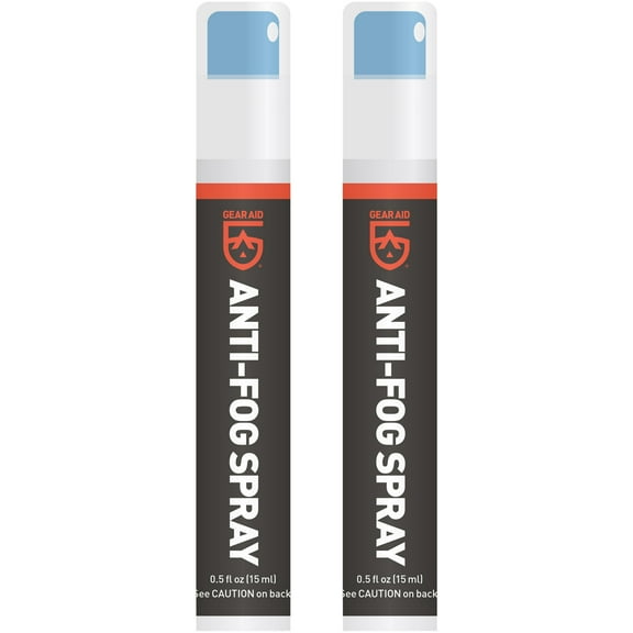 Gear Aid Anti-Fog Spray, Clear, 0.5oz Defog Goggles & Masks Instantly (2-Pack)