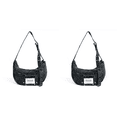 thumbnail image 1 of Bolso Masa Lona Mezclilla Perezosa Lavada Retro Bolso Bandolera Versátil Moderno Y Fresco (negro), 1 of 4