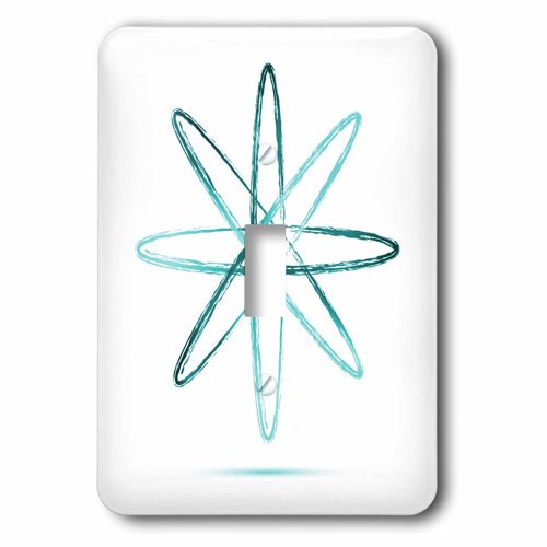 3dRose, Turquoise Atom, single toggle switch