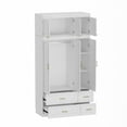 thumbnail image 2 of FUFU&GAGA  Large Armoire Combo Wardrobes Closet Storage Cabinet White 93.7"H, 2 of 5