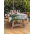 thumbnail image 2 of Outdoor Tablecloth with Umbrella Hole and Zipper, Grey Christmas Rectangle Table Cloth 60x102 Inch Waterproof Tablecloth, Xmas Tree Ball Snowflake Winter Gifts Picnic Table Cover for Patio Camping, 2 of 7