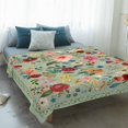 thumbnail image 4 of Sage Green Floral Blanket Soft Cozy Warm Throw Blanket for Couch, Plush Fuzzy Flannel Fleece Blankets for Sofa, Spring Flowers Leaves Farmhouse Bed Blankets Lightweight Gifts for Women, 50"x60", 4 of 9