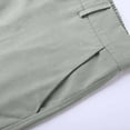 thumbnail image 6 of Frostluinai Women's Mid-Rise Slim-Fit 5 Inch Inseam Khaki Short Solid Straight Leg Chino Shorts Casual Rolled Hem Summer Shorts with Pocket, 6 of 9