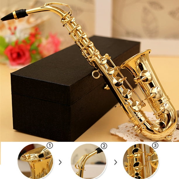 Mini Saxophone Modèle Instrument de Musique Broche Cuivre