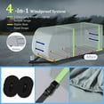 thumbnail image 6 of SHELTUSE RV Cover for 30-33FT Travel Trailer Cover Upgraded 7 Layers Heavy Duty Top Camper Cover Windproof Toy Hauler Cover with Tongue Jack Cover, Green, 6 of 7