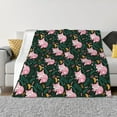thumbnail image 1 of Fotbe Pink Sleeping Fox Manta de Franela con Estampado, Manta Ultrasuave para Cama, Sofá, Auto, Hipoalergénica y Antibolitas-80"x60", 1 of 6