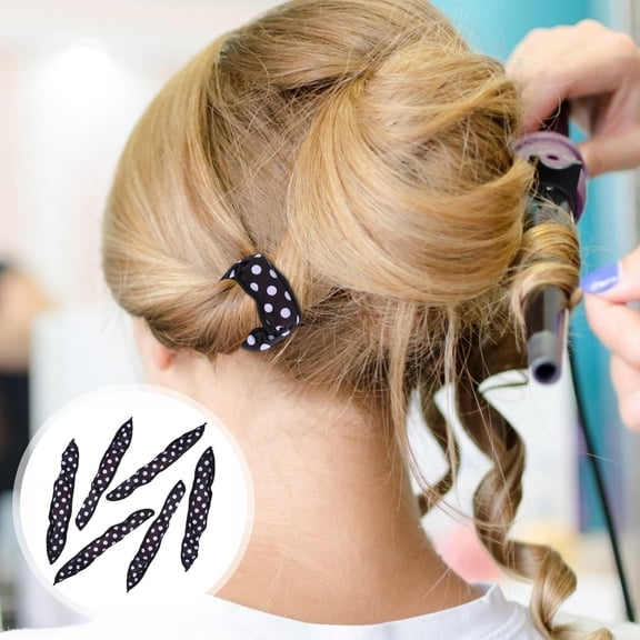 Minkissy 10Pcs Sleeping Hair Curlers Black Sponge Curl Sticks for Wavy Fluffy Hairstyles