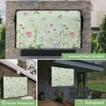 thumbnail image 2 of Outdoor TV Cover 52 to 55 Inches, Farmhouse Floral Wildflowers Herb Plant Retro Green Texture Waterproof TV Cover with Remote Control Pocket, Flat Screen TV Cover Protector for Outside TV, 2 of 6