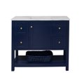 thumbnail image 4 of Lakeshore 42" Bathroom Vanity with Royal Blue Cabinet and Engineered Carrara Top, 4 of 6