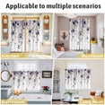 thumbnail image 5 of Purple Flowers Kitchen Curtains Window Panels, Spring Floral Elegant Pastoral Watercolor Insulated Window Treatment Curtain, Grommet Curtains for Bedroom/Living Room/Bathroom, 2 Piece 52"Wx72"L, 5 of 8