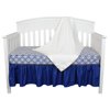 Royal Blue and White Geometric Modern Design Baby Crib Bedding 3 Piece Set