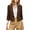 Coffee, variant on Womens Fashion Cropped Jacket 2026 Business Casual 3/4 Sleeve Black Blazer Lapel Collar Short Work Suit Jackets Blue M