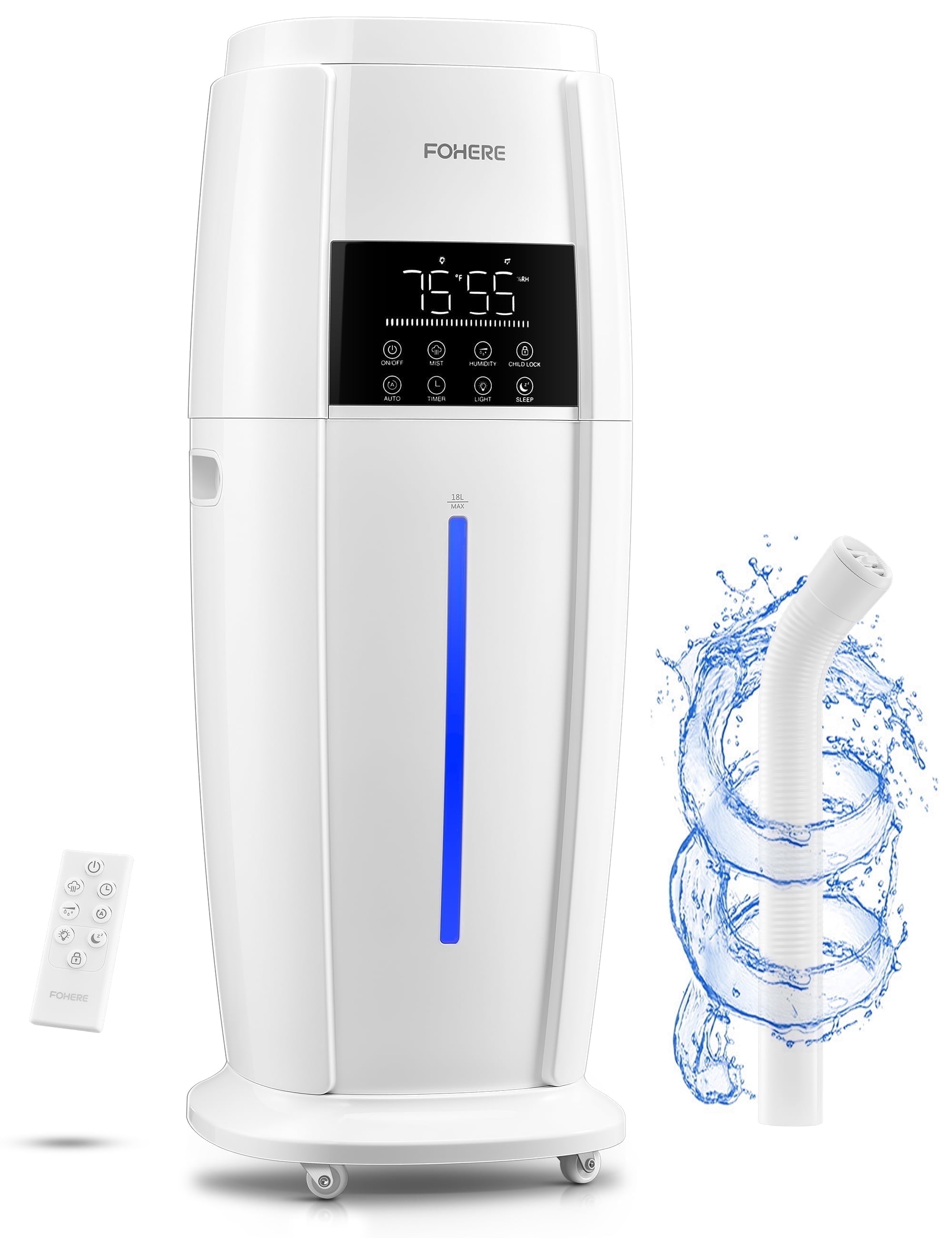 Venta LW25 Hygienic Evaporative Room Humidifier Black - Filter