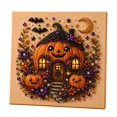thumbnail image 4 of Halloween Decor, Diamond Art, Halloween Ghost Pearl Art DIY Kit, Spooky Cute 3D Diamond-Painting Crafts for Adults, DIY Fall Home Decor Wall Art, Beginner DIY Seasonal Party Gift, 7.87in, 4 of 6