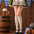 thumbnail image 2 of Daznico Women's Knit Knee High Socks Semi Opaque Stretch Soft Breathable Daily Dress Matching Mid Calf Stockings, 2 of 5