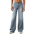thumbnail image 5 of EMMIOL Women's Mid High Rise Wide Leg Baggy Jeans Y2K Boyfriend Denim Pants with Pockets, 5 of 7