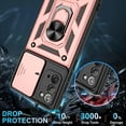 thumbnail image 5 of Compatible with Samsung Galaxy Note 20 5G Case,Samsung Note 20 Case with Screen Protector with Slide Camera Cover, 360°Rotation Ring Kickstand [Military Grade] Case for Galaxy Note 20, Rose Gold, 5 of 15