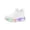 White, variant on Kids Light Up High Top Slip on Sneakers for Boys Girls Breathable Non Slip Platform Mesh Sock Shoes White
