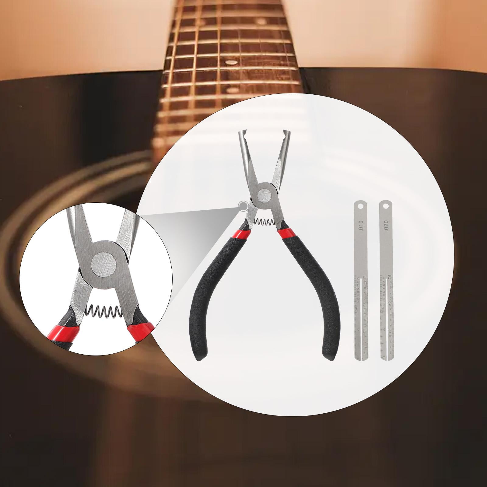 Fret Puller Pliers Fret Nipper Flat Head Bass Fret Nippers Tool Carbon Steel for Professional Guitarists