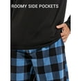 thumbnail image 4 of DG Hill Men’s Pajama Set, 2-Piece Henley Sleepwear with Fleece Pants & Pockets, 4 of 8