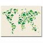 Trademark Art "Dinosaur World Map" Canvas Wall Art by Michael Tompsett