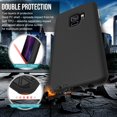 thumbnail image 2 of Case for Samsung Galaxy S9, Airbags Corners Shockproof Bumper Protective Cover Hybrid Design Hard PC Back + Flexible TPU Inner Dual Layer 2 in 1 (Matte Black), 2 of 13