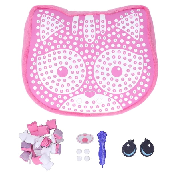 DIY Stuffed Animal Cushion Safe Reliable Bright Colors Fun Decompression Toys for Kids Pink Cat 33988