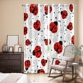 thumbnail image 3 of Kitchen Curtains 84 Inch Length 2 Panels, Ladybug Grommets Window Treatment Curtain, Cartoon Red Black Dots Animals Modern Simple Thermal Curtains Drapes for Living Room/Bathroom, 3 of 9